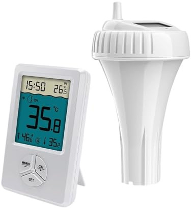 Drahtloses Digitales Poolthermometer, IPX8, Wasserdicht, Wassertemperaturanzeige, Leicht Ablesbar, For Schwimmbäder, Whirlpools, Kleine Teiche, Aquarien Genaue Temperaturanzeige