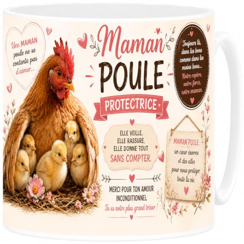 Les trésors d'érable Mug Maman Poule - Tendresse & Protection EveryMug