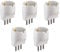 Electraline 92292 Set Adattatori da Schuko a Spina Piccola, Bianco, Confezione Da 5
