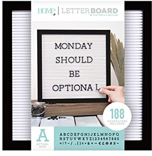 American Crafts X Zoll Rahmen mit Weiß sterben Schnitte mit A View letterboards, 30,5 x 30,5 cm schwarz