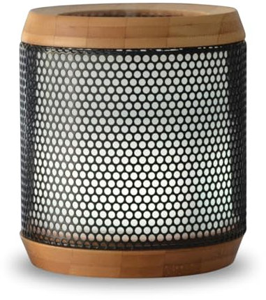 Zen’arôme Elipsia ätherische Öldiffusor - Ultraschall Aromatherapie Ultraschalldiffusor - hausgemachter elektrischer Diffusor - Multifunktions -LED -Beleuchtung - Bambus und Metallnatürliche