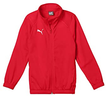 PUMA Jungen Liga Sideline Poly Jacket Core Jr Jacke, Red White, 140
