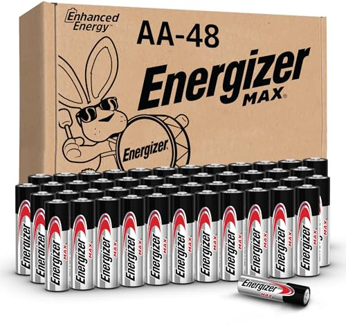 Energizer MAX AA Batteries (48 Pack), Double A Alkaline Batteries
