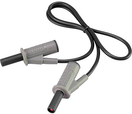 VOLTCRAFT MSB-501 Sicherheits-Messleitung Lamellenstecker 4 mm Lamellenstecker 4 mm 0.50 m Schwarz 1 St.