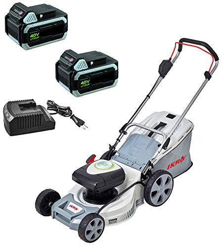 IKRA tosaerba a batteria IAM 40-4325 TwinPower, incl. 2x40V batterie e caricabatterie, larghezza di taglio 43cm