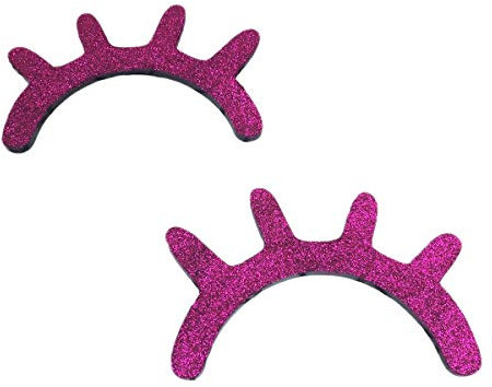 Schlafende Augen Wimpern Holz Wandaufkleber Dekor für Kinderzimmer Hintergrund 1 Paar (Rose Red)