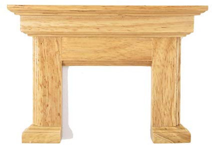 Melody Jane Dolls House Light Oak Fire Surround Modern Fireplace Wooden 1:12 Furniture