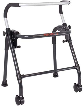 FabaCare Gehrahmen Walk on, Gehgestell made in Germany, Gehstütze mit 2 Rollen, höhenverstellbar, faltbar, bis 120 kg, Größe M