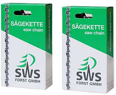 2 Stück SWS Forst GmbH Sägekette Vollmeißel 3/8 1,6 mm 60 Treibglieder kompatibel mit Stihl