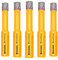 HIGHDRIL 5Pcs Diamond Core Drill Bit,Diameter 8mm Vacuum Brazed Hole Saw for Concrete Granite Marble Glass Porcelain Tile Masonry Brick,Triangle shanks