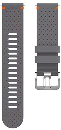 Polar Perforiertes Leder-Armband 22mm Grau-Orange M/L