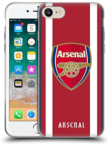 Head Case Designs Officially Licensed Arsenal FC Home 2021/22 Crest Kit Gel Case [Military Grade Protection] Compatible with Apple iPhone 7/8 / SE 2020 & 2022 and Compatible with MagSafe