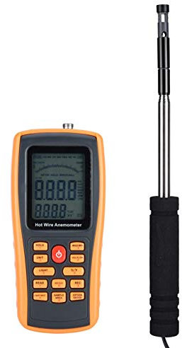 Anémomètre numérique, GM8903 Anémomètre numérique portable à jauge de température et de vitesse du vent à fil chaud
