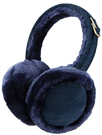 Ohrwärmer Damen Plüsch Ohrenwärmer Faltbare Winter kuscheliger Earmuffs Warme Toll Geschenk für Frauen (Blau)