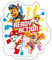 Spreadshirt Paw Patrol Ready For Action Sticker, max. 10 x 10 cm, 10 x 10 cm, Mattweiß
