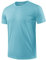 EKLENTSON Mens Shirts Short Sleeve UPF 50+ Gym Tops Quick Dry Running Tshirts Lightweight Outdoor Shirt Lake Blue M