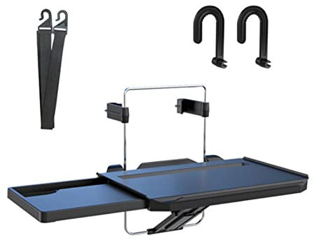 Voiakiu Support pour Ordinateur Portable pour Voiture - Plateau sièges Volant Voiture,Plateau d'appui-tête pour siège arrière pour Manger, Manger, Boire, écrire, Ordinateur Portable