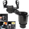 Cup Holder Expander for car 2 in 1 Multifunctional Car Cup Holder Extender Adapter with Adjustable Base Compatible with Hydro Flask, Yeti, Nalgene, 32/40 oz Large Bottles Drinks Mugs (Black)