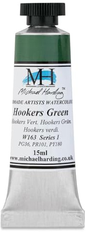 Michael Harding Professional Watercolors - 15ml Tubes (Hooker's Green)