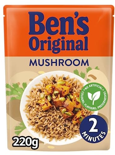 BEN'S ORIGINAL Mushroom Microwave Rice Pouch 220g - Serves 2