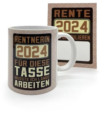 clothinx Ruhestand Rentnerin 2024 Tasse mit Spruch - Ein schönes Geschenk für die Verabschiedung Pension und Rente