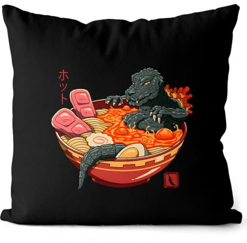 style3 Hot Ramen Noodle Kissen mit Füllung 40cm Baumwolle Japan Monster Nippon Tokio Tokyo