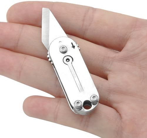 TNSLAND Mini Messer, EDC Messer Klein, Schlüsselanhänger Messer, Mini Klappmesser, Outdoor Messer, Mini Taschenmesser, Auto Schlüsselanhänger, Geschenk für Männer und Frauen