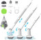 BIUBLE Electric Spin Scrubber, Electric Cleaning Brush with 5 Pcs Scrubbing Brush set, Cordless Spin Scrubber with Adjustable Stretchable Arm for Cleaning Bathroom Bathtub, Kitchen, Tile, Floor