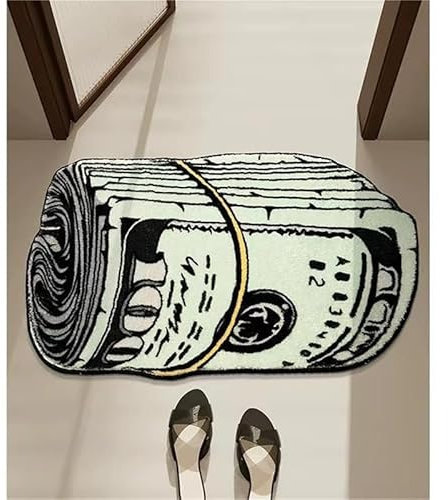 Bereich Teppich für Nachttisch-Teppichböden 100-Dollar-Geld-Design-Teppiche weicher Kaschmir-Imitateppich für Schlafzimmer Wohnzimmer Dekor Fußmatte Fußmatte