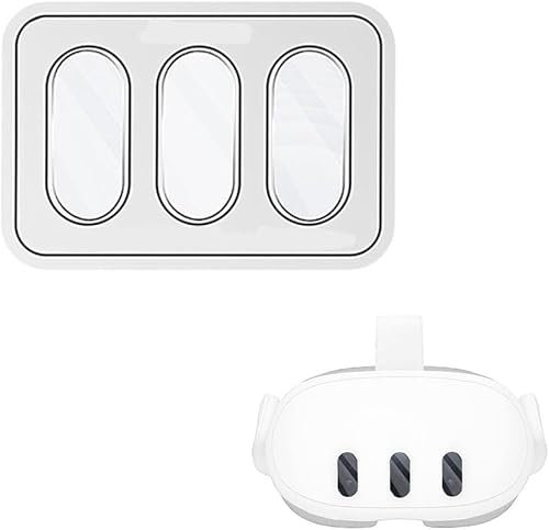 White Camera Lens Protector Set for Meta Quest 3, for Meta Quest3 Head Unit Host Tempered Film, HD Translucent Tempered Glass Protective Film VR Accessories Standalone Hardware