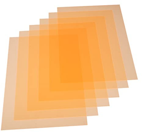 TINEASUR 6pcs Sheet Filter Plate Poster Glossy Orange Gel Filter Stickers Light Diffuser Film Glitter Gel Color Lights Orange Light Gel Light Filters Transparent Stickers Color Gels Pvc