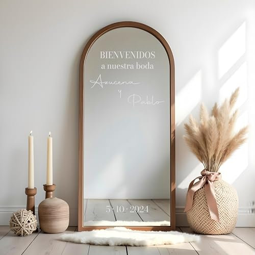 Vinilo Blanco personalizado para Espejo - Ideal para Decoración de Bodas y Eventos Especiales