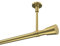 INTERDECO Vorhangstange (Deckenmontage) 20 mm Ø Gardinenstange Messing-Optik Typ 10194633 AZA, 220 cm