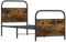 vidaXL Bettgestell ohne Matratze 80x200 cm Räuchereiche Holzwerkstoff, Bettrahmen, Bett, Einzelbettrahmen, Schlafzimmermöbel, Einzelbett