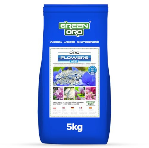 GREEN ORO FLOWERS ACID 5KG - Fertilizzante a lunga durata per ortensie e piante acidofile