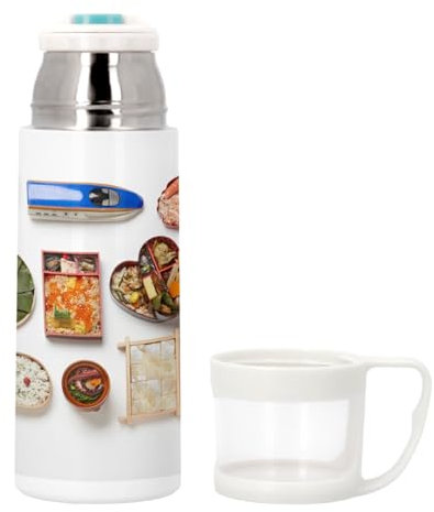 Thermoskanne aus Edelstahl mit integrierter Tasse – verschiedene Arten von Bento-Box, japanische Küche, 350 ml – Thermosflasche