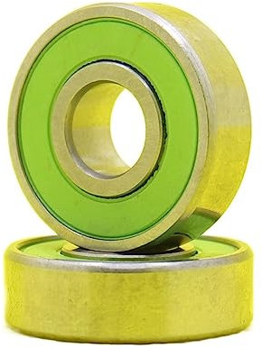 QLSABIA RHAIYAN 608RS-Lager (2 Stück), 8 x 22 x 7 mm, ABEC-7 440C-Edelstahlring, Si3N4-Keramikkugellager, Metall-Fidget-Spinner S608RS Specific