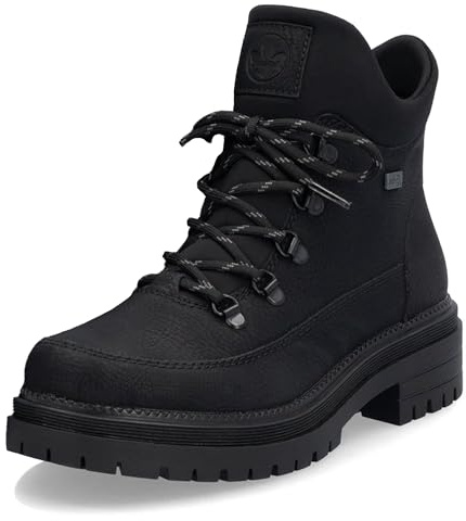 Rieker Damen Stiefelette mit elastischem Abschluss Plateau und Tex Membran Y3158