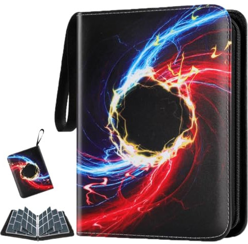 ERNAN Sammelalbum für Pokemon Karten, Sammelkarten Album,50 Seiten 900 Karten Kapazität, Sammelalbum Karten album,Geschenk für kinder Jungen Mädchen (DQ-A, 900)