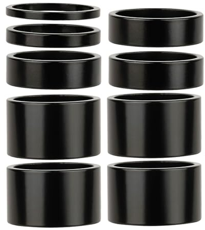 9 Stück Spacer Fahrrad, Spacer 1 1/8 zoll, Lenkererhöhung Fahrrad, Aluminium Distanzringe Abstandshalter Ahead Vorbau Lenker Klingel Aluspacer Distanzscheiben Headset Spacer (3mm/5mm/10mm/20mm）