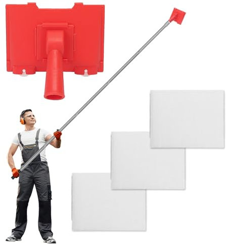 GoldOars Paint Edger Tool, Edge Painting Tool with Extension Pole, Paint Pad Set for Walls and Ceilings, Cutting in Tools for Painting, Adjustable Paint Edge Trimmer Tool