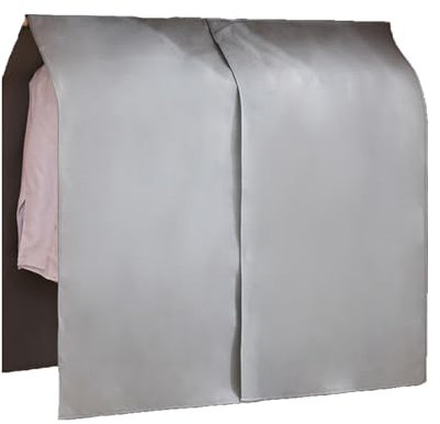 LUNAIZHUO Kleiderständer Abdeckung, Verdickte Vliesstoff Kleiderständer Schutzhülle, Wiederverwendbare Große Kleidersack, Schutz für Kleiderbügel(Gray)