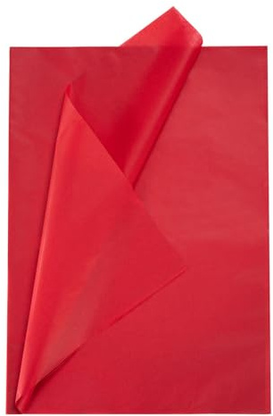 GAKA FAVOR Seidenpapier Rot - 50x70cm,50 Blatt Seidenpapier Geschenkpapier für Kunsthandwerk Ideen, Verpacken, Gastgeschenke