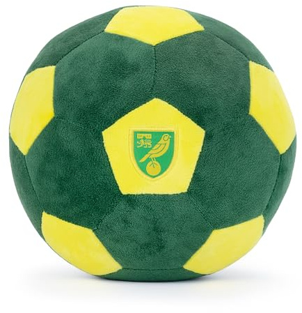 Norwich FC Officially Licensed Plush Football - 22 cm Soft Toy Pillow - Fluffy Stuffed Footy Ball Ideal for Kids and Adults - Perfect Sports Gift for Canaries
