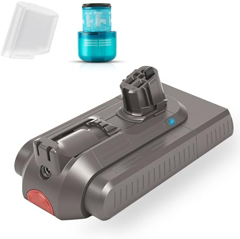 V11 Battery Replacement Compatible with Dyson Button Click in Installation Style V11/Extra/Absolute/Animal/Torque Drive/Outsize/V15/SV15/SV22 Cordless Vacuum Battery (Not for Screw-in Models)