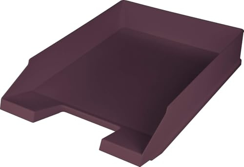 Helit H2661625 - Briefablage the Green Staff, DIN A4-C4, aus Recycling-Kunststoff Blauer Engel Zertifiziert (Bordeaux-rot, 5 Stück - 34 x 26 x 26 cm)