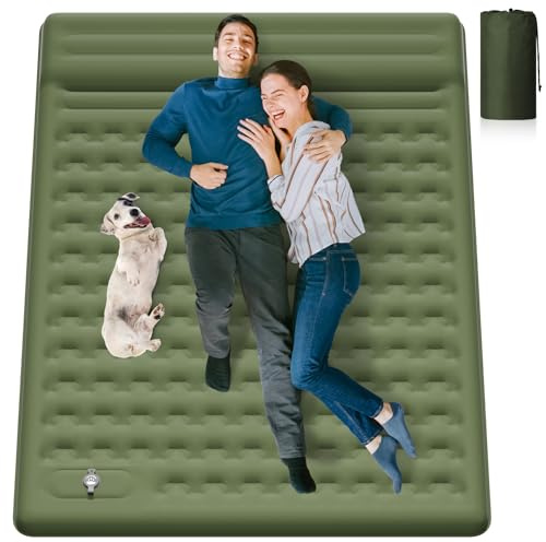 MAMBAKOTR Isomatte Selbstaufblasend Feldbett 2 Personen Luftmatratze Camping Matratze Campingbett Aufblasbare Zelt Camp Bett Isomatten Strandmatte Aufblasbar Camping Matte Zubehör Gadgets