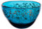 CRISTALICA Obstschale Servierschale Glas Schale Orient Blau Bronze 15 cm