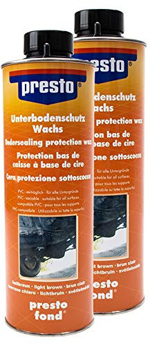Presto 2X 603246 UNTERBODENSCHUTZ AUF WACHSBASIS STEINSCHLAGSCHUTZ HELL 1 l
