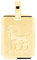 My Gold Damen Herren Sternzeichen Anhänger Widder Gold 333 (Ohne Kette) Echtes Gelbgold (8 Karat) Platte 21mm x 12mm Gaudino A-04400-G303-Wid